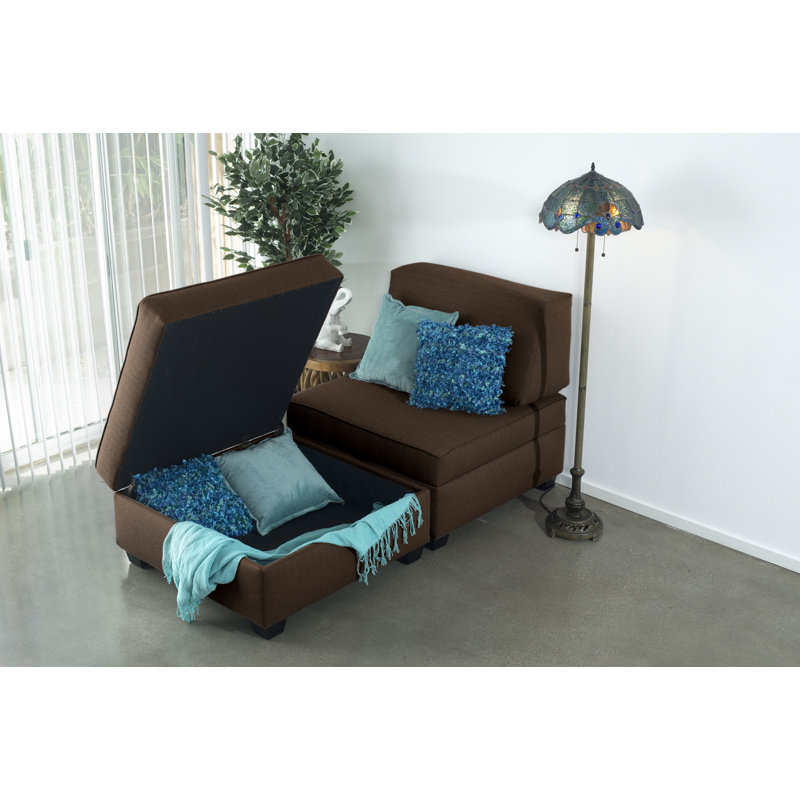 Anke Upholstered Chaise Lounge, Espresso Polyester