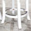 Tabouret de bar 30 po, blanc avec siège en tissu gris anthracite, structure robuste, pivotant à 360 degrés, rembourré de mousse, convient pour un tabouret de comptoir blanc, fabrication, cuisine