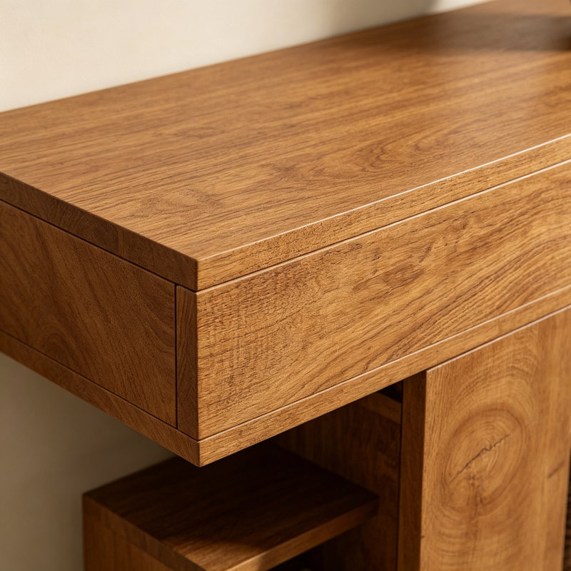 Console de style Wabi-Sabi, H 32,3 po x l 78,7 po x P 11,8 po