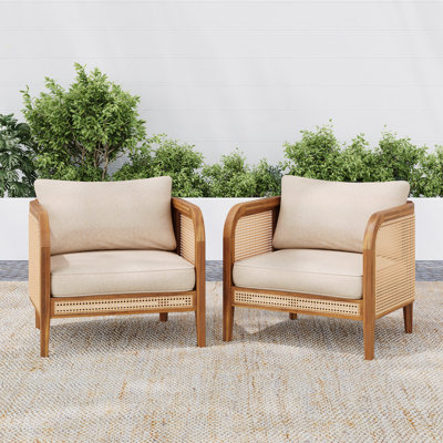 Chaise avec accoudoirs de patio Kirkby, ensemble de 2