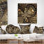 Coussin lombaire à motif floral fractal