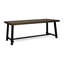 Table de salle à manger d'extérieur en bois - aspect industriel moderne, gris avec accents gris et noir