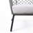 Marco Indoor Outdoor Steel Lounge Chair With Gray Rope And Gray Cushion, Chair-2107890866