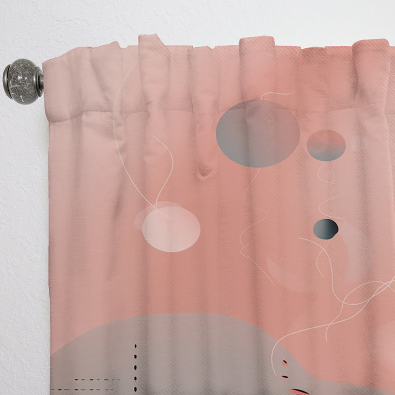 Lesslie - Minimalisme profond rose I - Rideau minimalisme - Velours obscurcissant - 1 panneau, L 52 po x L 63 po