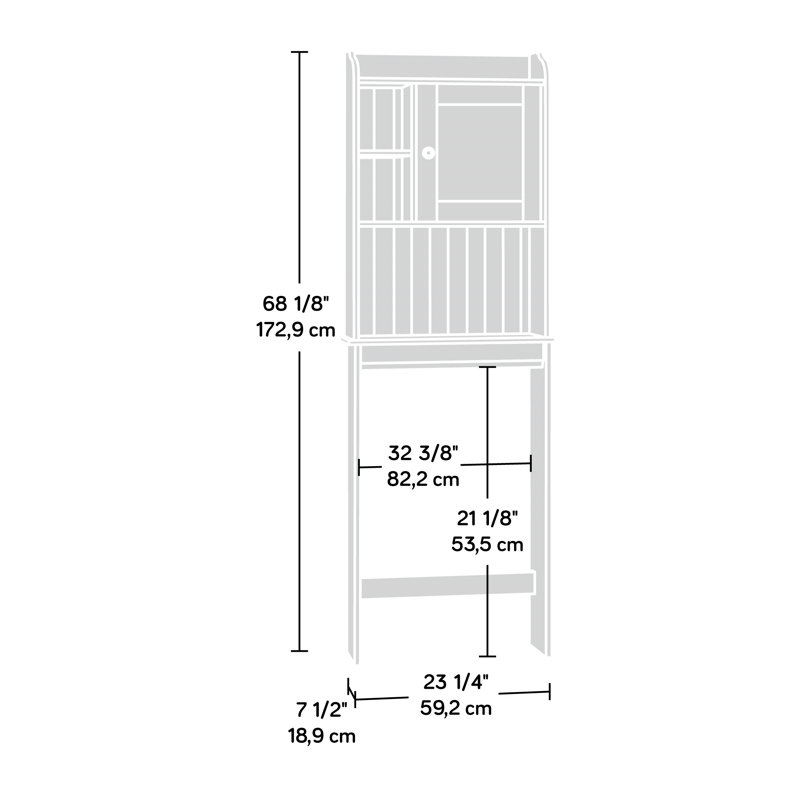 Armoire en bois, armoire d'appoint avec tablette