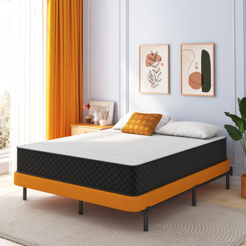 Alwyn Home Innerspring Mattress Medium Hybrid Mattress in a box With Certipur-US Certified Pocket Spring, Pressure Relief, and Motion Isolation