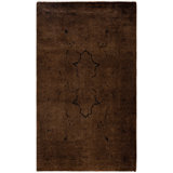Overdyed One-of-a-Kind 3' 1" X 5' 2" Hand Knotted Area Rug
