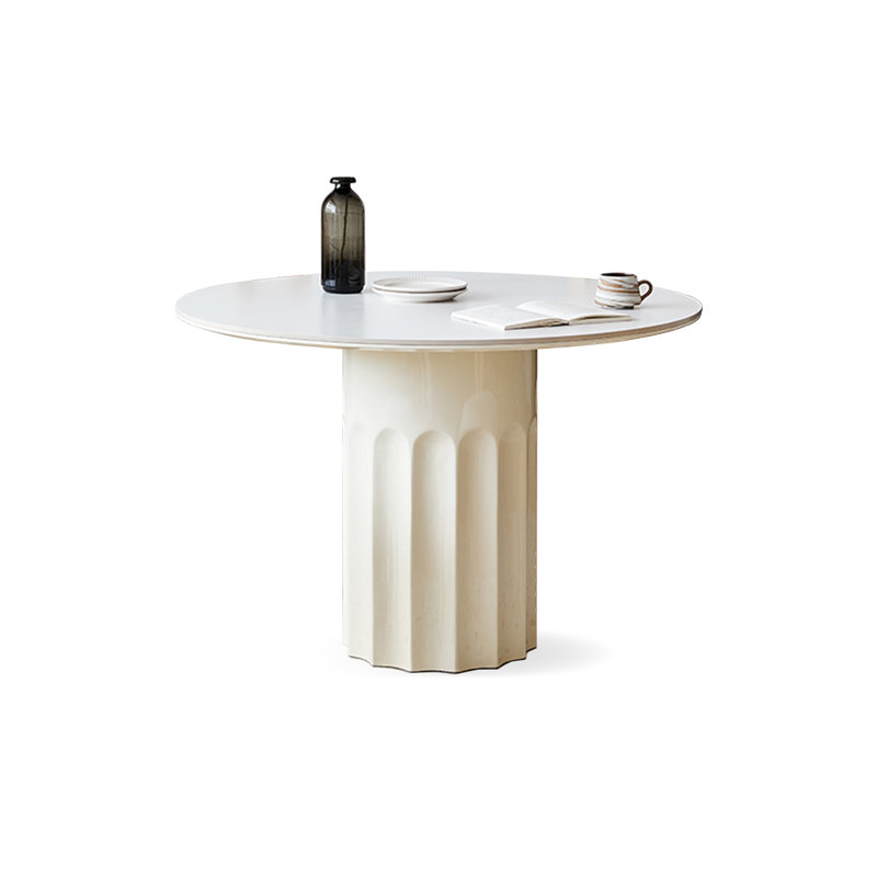 Table de salle à manger blanche, H 29,53 po x L 35,43 po x l 35,43 po