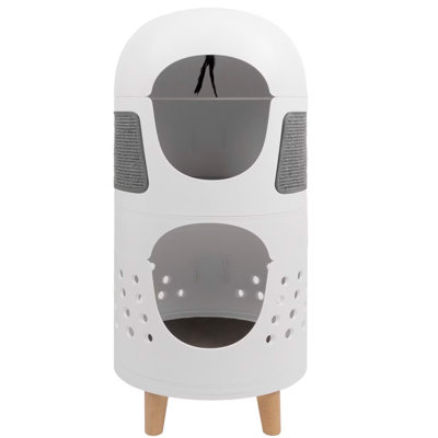 2 Storey All In One Cat Castle - White