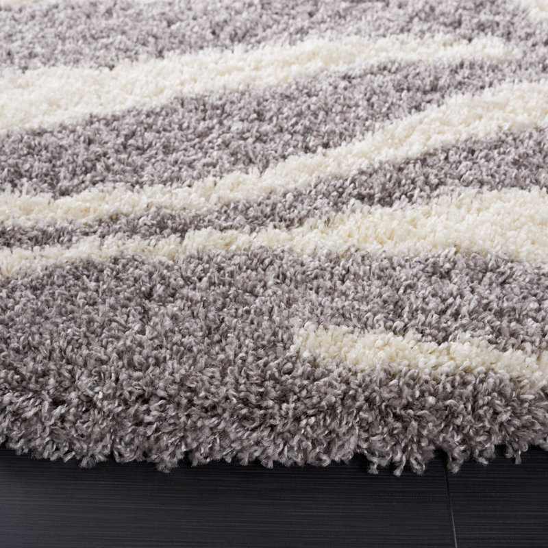Laplaigne Shag Performance Animal Print Rug, Round 6'7"