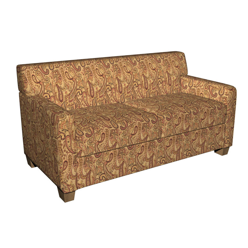 Tissu motif cachemire, Beige/Orange