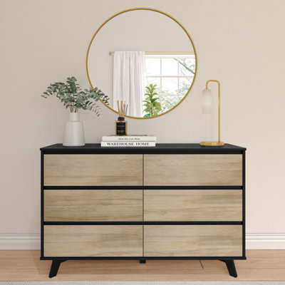 Brubaker 6" W Solid Wood Double Dresser