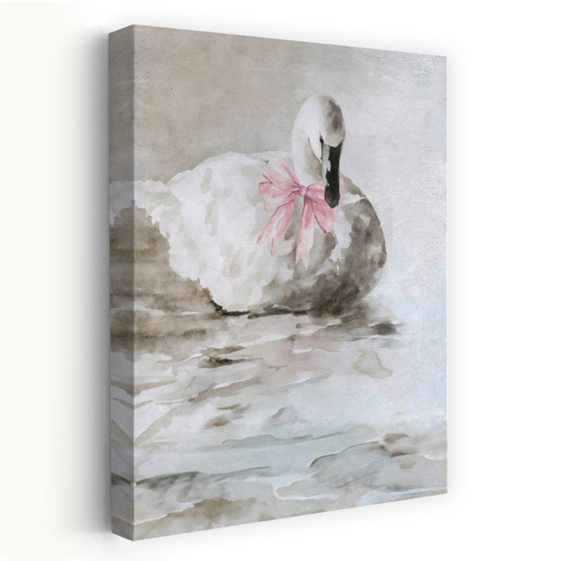 Art mural abstrait Swan, H 18 po x l 12 po