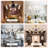 35.43" Luxury LED Dimmable Ceiling Fan with 6 Light and Remote-2082532916