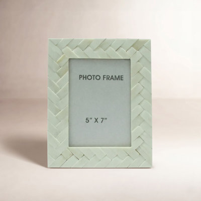 Zephyr Bone Embossed Picture Frame