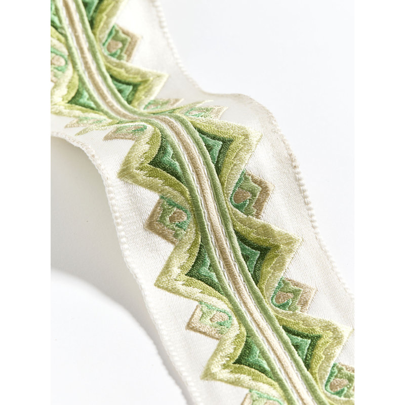 RUBAN brodé FLAMME, Jade