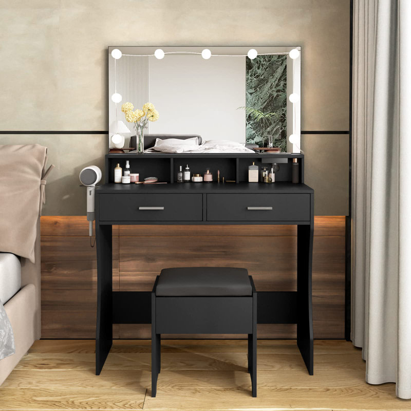 Coiffeuse Greber, Noir