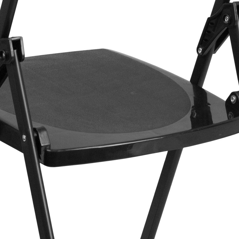500 lb. Capacity Heavy Duty Plastic Folding Chair, Black 