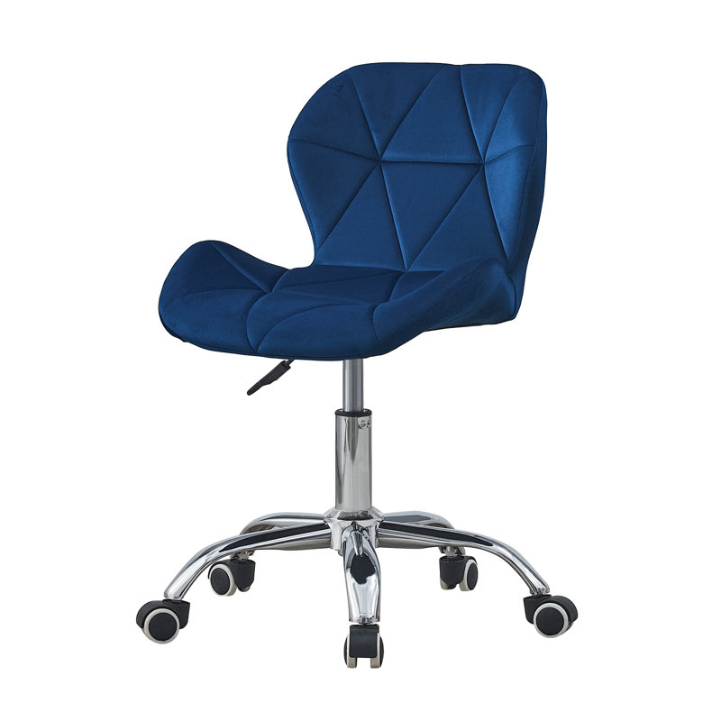 Velvet Office Chair, Blue