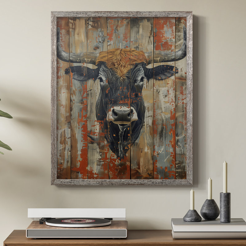 ANIMALS Series DVII, reproduction encadrée - bois massif, H 15 po x l 12 po