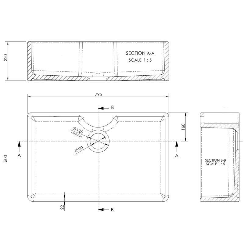 Single Bowl Farmhouse Kitchen Sink