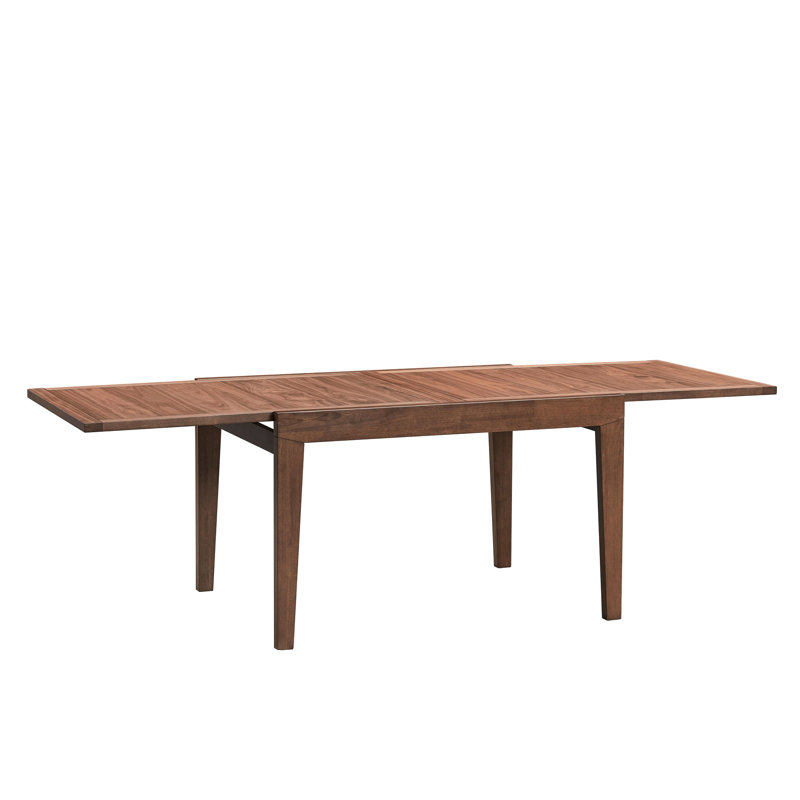 Table de salle à manger rectangulaire avec placage noyer - Capacité de 45 kg (100 lb) et fonction d'extension - Poids : 43,6 kg (96,21 lb)