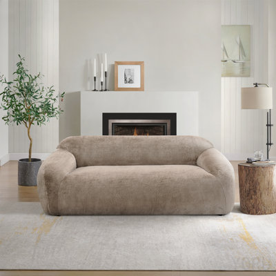 Polar Bear Faux Fur Upholstered Sofa