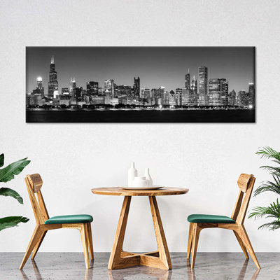" Noir Chicago Skyline Canvas Print "