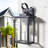 1 - Light 15''H Black Iron Tempered Glass 𝗜𝗻𝗰𝗹𝘂𝗱𝗲𝘀 𝗕𝘂𝗹𝗯 ETL Outdoor Wall Light with Dusk to Dawn-1648196603-1631075497