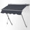 Auvents de fenêtre de patio Roselette avec cadre en aluminium, auvent rétractable pour parasol