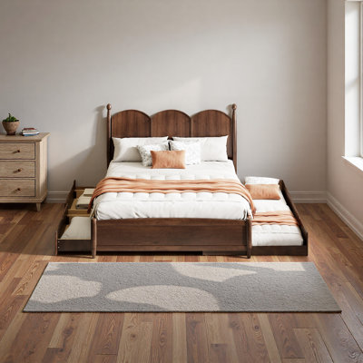 Queen 2 Drawers Bed With Trundle And Headboard
