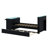 Stylish Wood Daybed with Trundle, Desk, LED Lights and USB Charging System-1684235505
