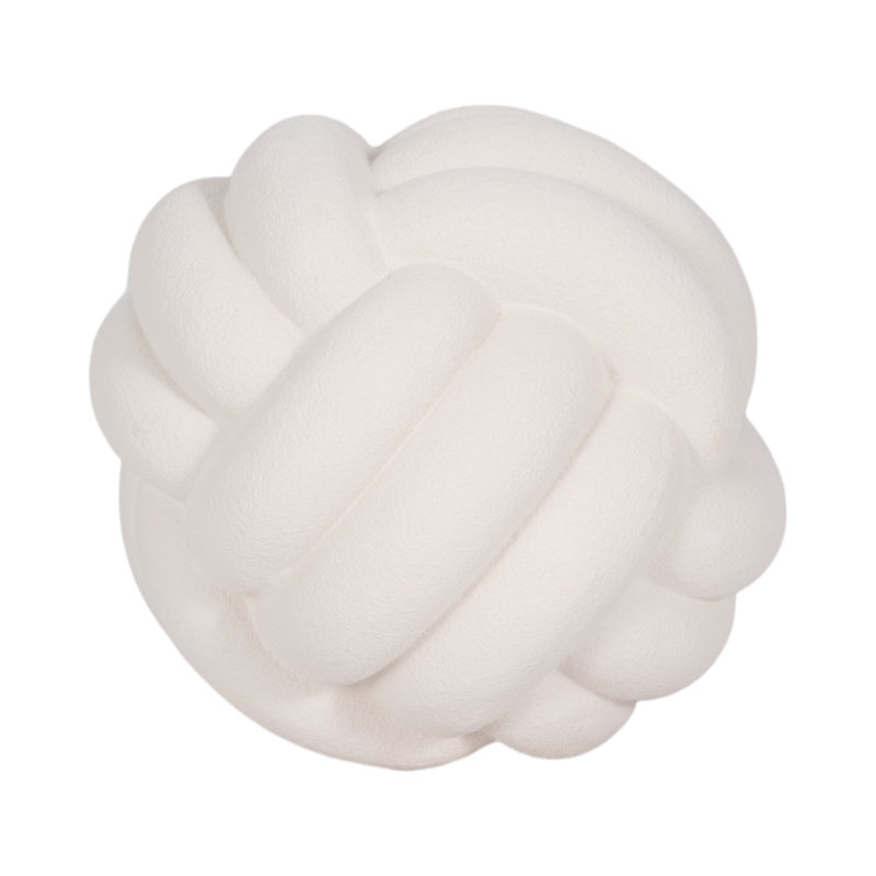 Hershman Knot Orb Rough Texture, 5" H x 5" W x 5" D, White