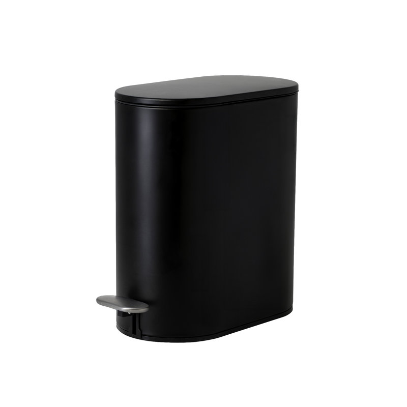 Panier à déchets en acier inoxydable (1,3 gallon), Noir