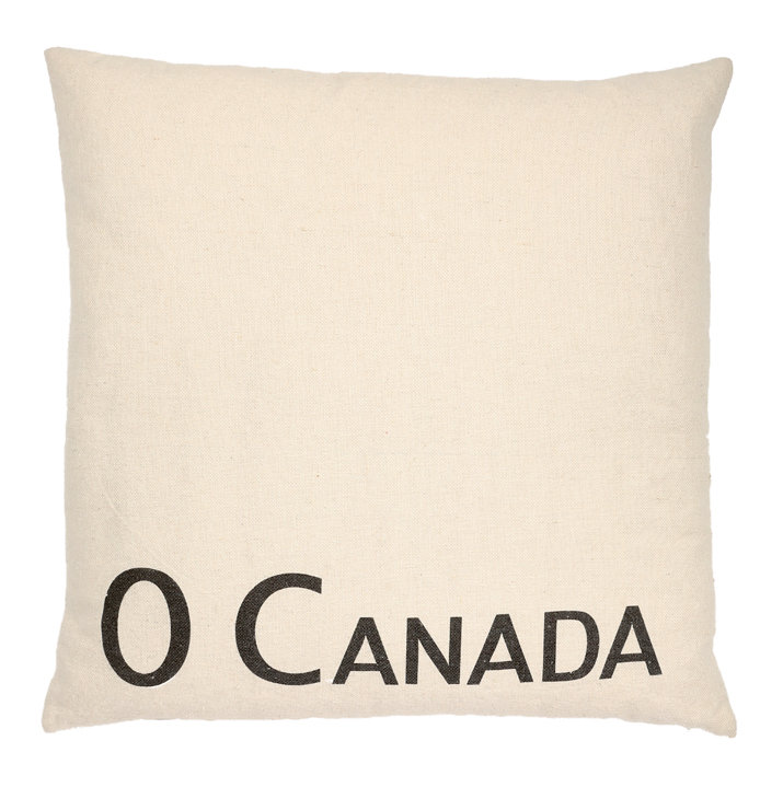 O Canada Lyrics Cotton Blend Throw Pillow