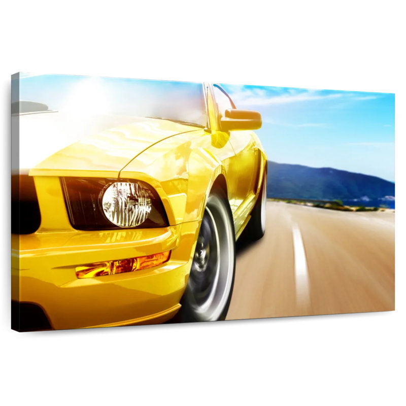 Voiture de sport Mehar Speeding Sunlit, H 16 po x l 24 po