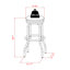 Tabouret de comptoir Anzley en similicuir et en métal noir, H 29,1 po x l 13,32 po x P 13,17 po