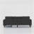 Convertible Combination Sofa Sofa L-Shaped Sofa with Storage Cabinet Footstool