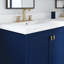 Meuble-lavabo double 72,59 po avec plateau en pierre d'ingénierie Steeve