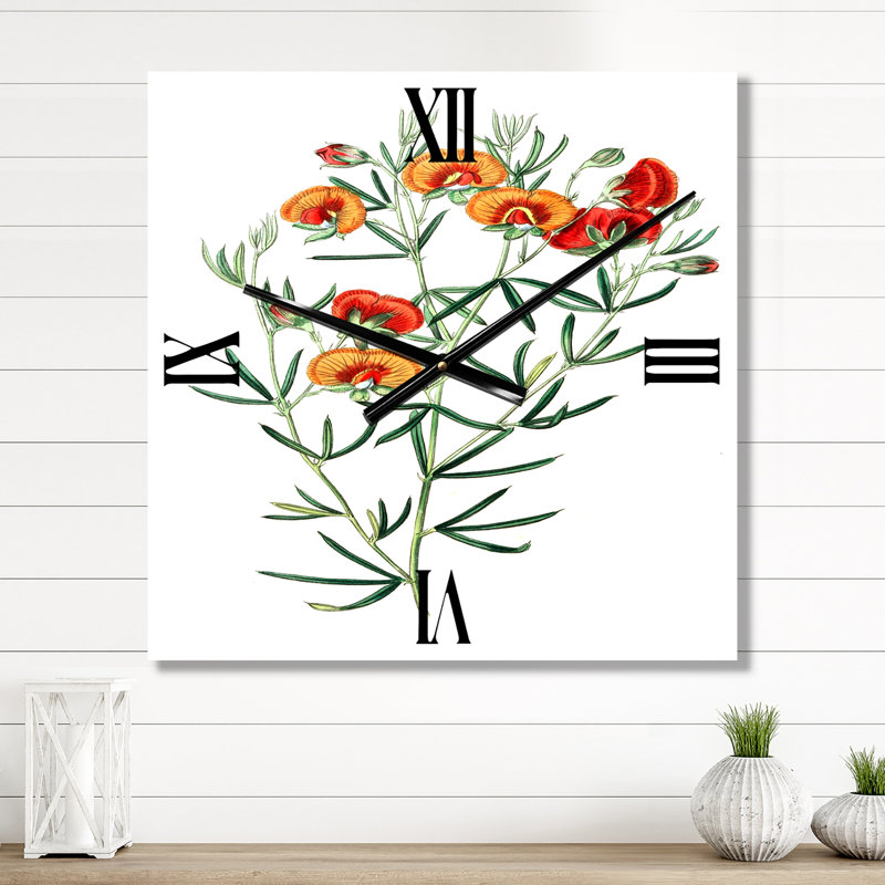 Horloge murale rétro Vintage American Flora, Petit