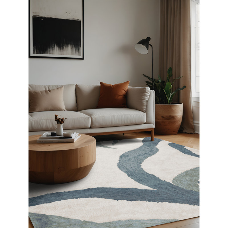 Tapis gris lavable à la machine, Carré 4 pi