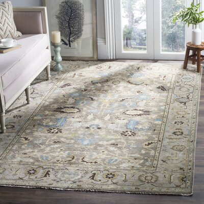 Armisen Oriental Hand-Knotted Gray Area Rug -  Darby Home Co, 8581A60BE550493ABBDADA5F3BDB40AE