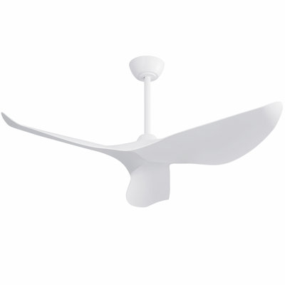 Ventilateur de plafond de 38 pouces sans lumière, ventilateurs de plafond extérieurs intérieurs modernes avec télécommande de moteur à courant continu pour l'intérieur
