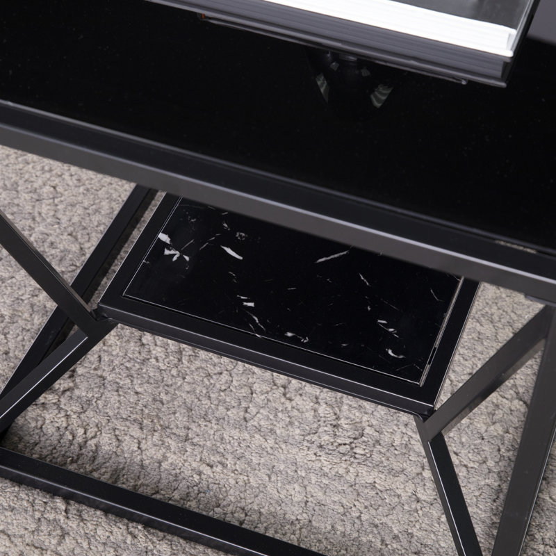 Argall Glass-Top Cocktail Table W/ Storage