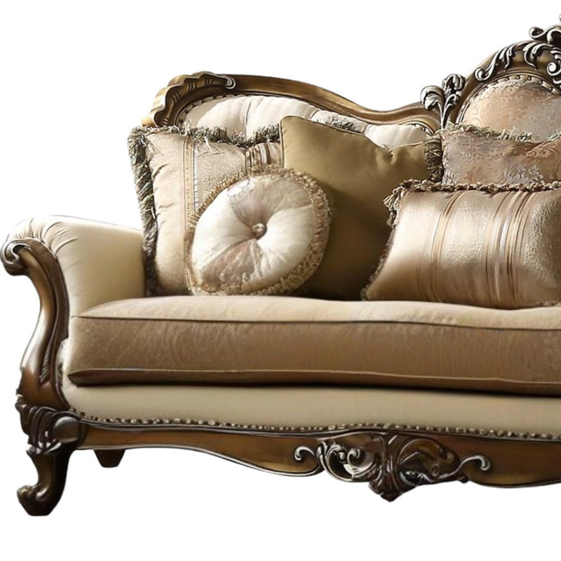 HomeRoots 89'' Rolled Arms Curved Sofa