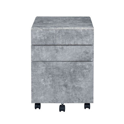 Classeur en bois à 3 tiroirs avec roulettes 1pc