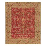 Jozan Wool Oriental Area Rug in Gold/Red