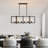 Barbara 6 - Light Matte Black Kitchen Island Pendant