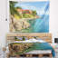 Peinture bleu été tapisserie de mer Landscape-28505149