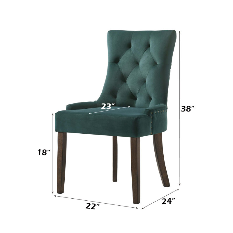 Chaise d'appoint, chaise d'appoint, ensemble de 2, Vert